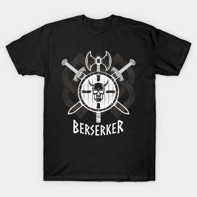 Berserker Viking wild warrior T-Shirt by LittleBean